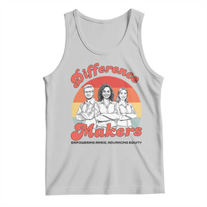 Difference Makers Teacher Appreciation Tank Top Empowering Minds & Advancing Equity Retro Educator TS02 Ash Print Your Wear