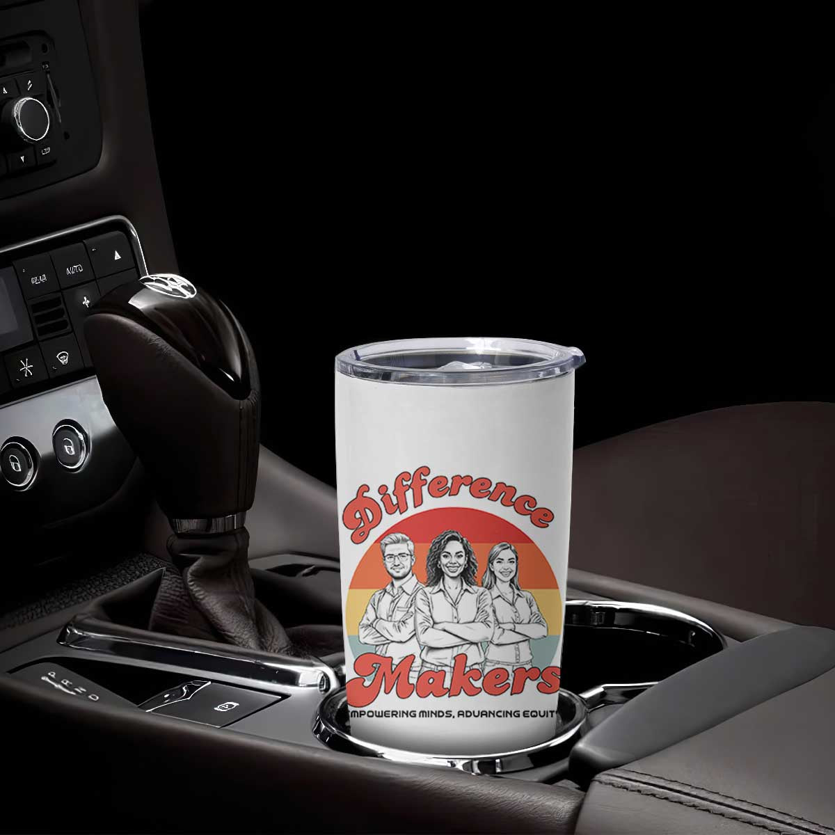 Difference Makers Teacher Appreciation Tumbler Cup Empowering Minds & Advancing Equity Retro Educator TS02 Print Your Wear