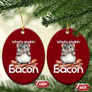 What is Shakin Bacon Funny Mouse Ceramic Ornament Pun Animal Humor TS02 Print Your Wear