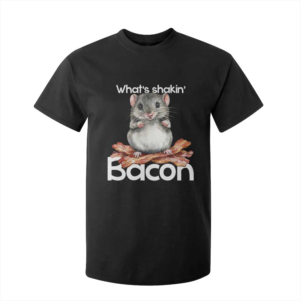 What is Shakin Bacon Funny Mouse T Shirt For Kid Pun Animal Humor TS02 Black Print Your Wear