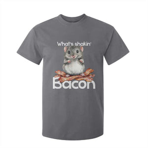 What is Shakin Bacon Funny Mouse T Shirt For Kid Pun Animal Humor TS02 Charcoal Print Your Wear