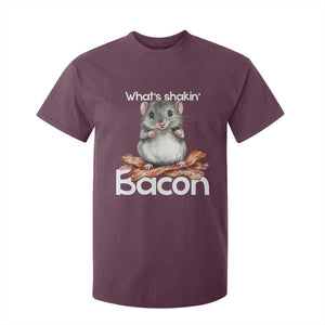 What is Shakin Bacon Funny Mouse T Shirt For Kid Pun Animal Humor TS02 Maroon Print Your Wear