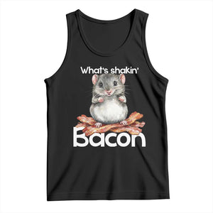 What is Shakin Bacon Funny Mouse Tank Top Pun Animal Humor TS02 Black Print Your Wear