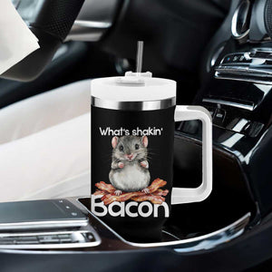 What is Shakin Bacon Funny Mouse Tumbler With Handle Pun Animal Humor TS02 Print Your Wear