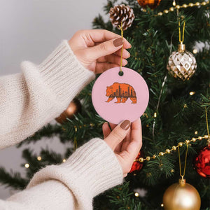 Chicago Skyline Bear Ceramic Ornament Windy City Pride True Lover Sports Fan TS02 1pc Light Pink Print Your Wear