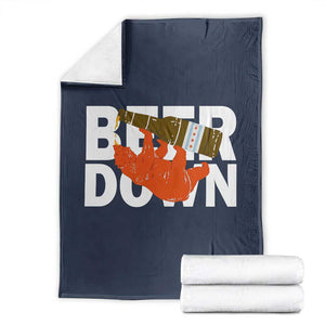 Funny Drinking Bear Beer Down Throw Blanket Tailgate Gift for Football Fans TS02 Navy Print Your Wear