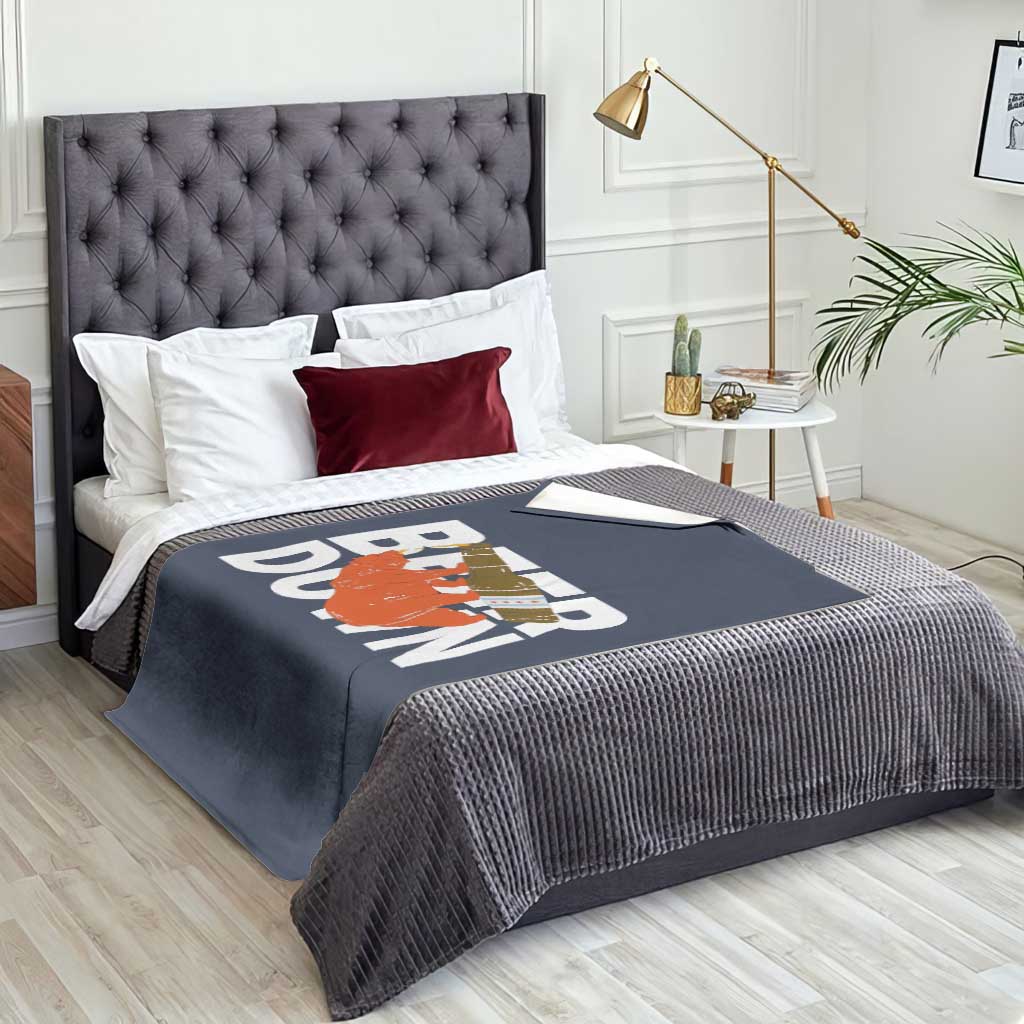 Funny Drinking Bear Beer Down Throw Blanket Tailgate Gift for Football Fans TS02 Print Your Wear