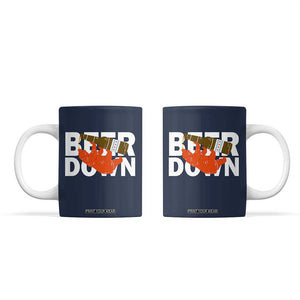 Funny Drinking Bear Beer Down Coffee Mug Tailgate Gift for Football Fans TS02 Navy Print Your Wear