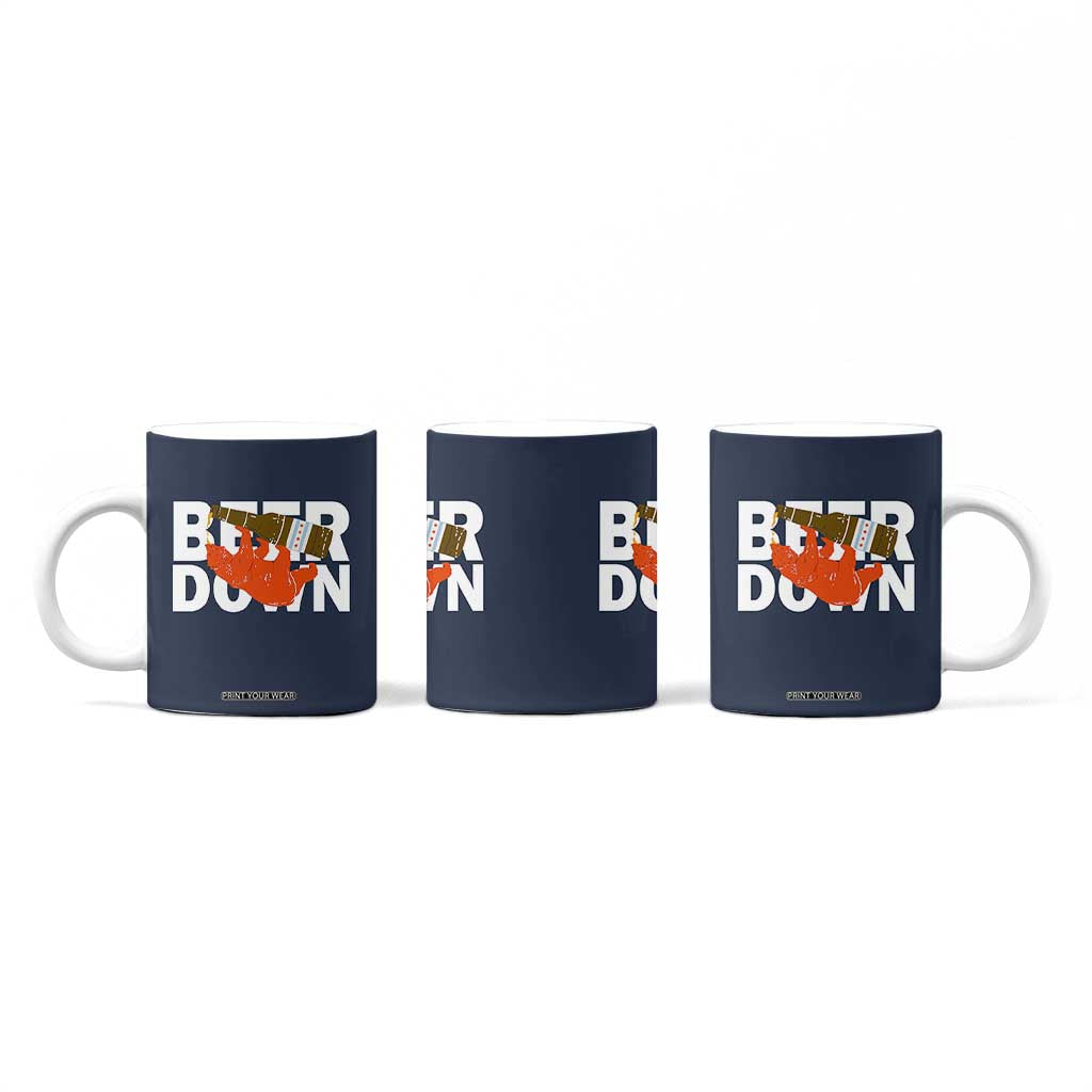Funny Drinking Bear Beer Down Coffee Mug Tailgate Gift for Football Fans TS02 Print Your Wear