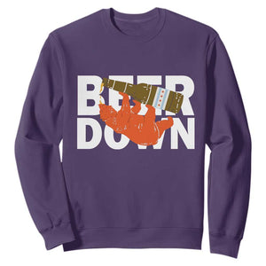 Funny Drinking Bear Beer Down Sweatshirt Tailgate Gift for Football Fans TS02 Purple Print Your Wear