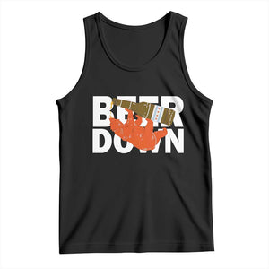 Funny Drinking Bear Beer Down Tank Top Tailgate Gift for Football Fans TS02 Black Print Your Wear