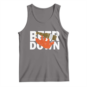 Funny Drinking Bear Beer Down Tank Top Tailgate Gift for Football Fans TS02 Deep Heather Print Your Wear