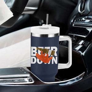 Funny Drinking Bear Beer Down Tumbler With Handle Tailgate Gift for Football Fans TS02 Print Your Wear