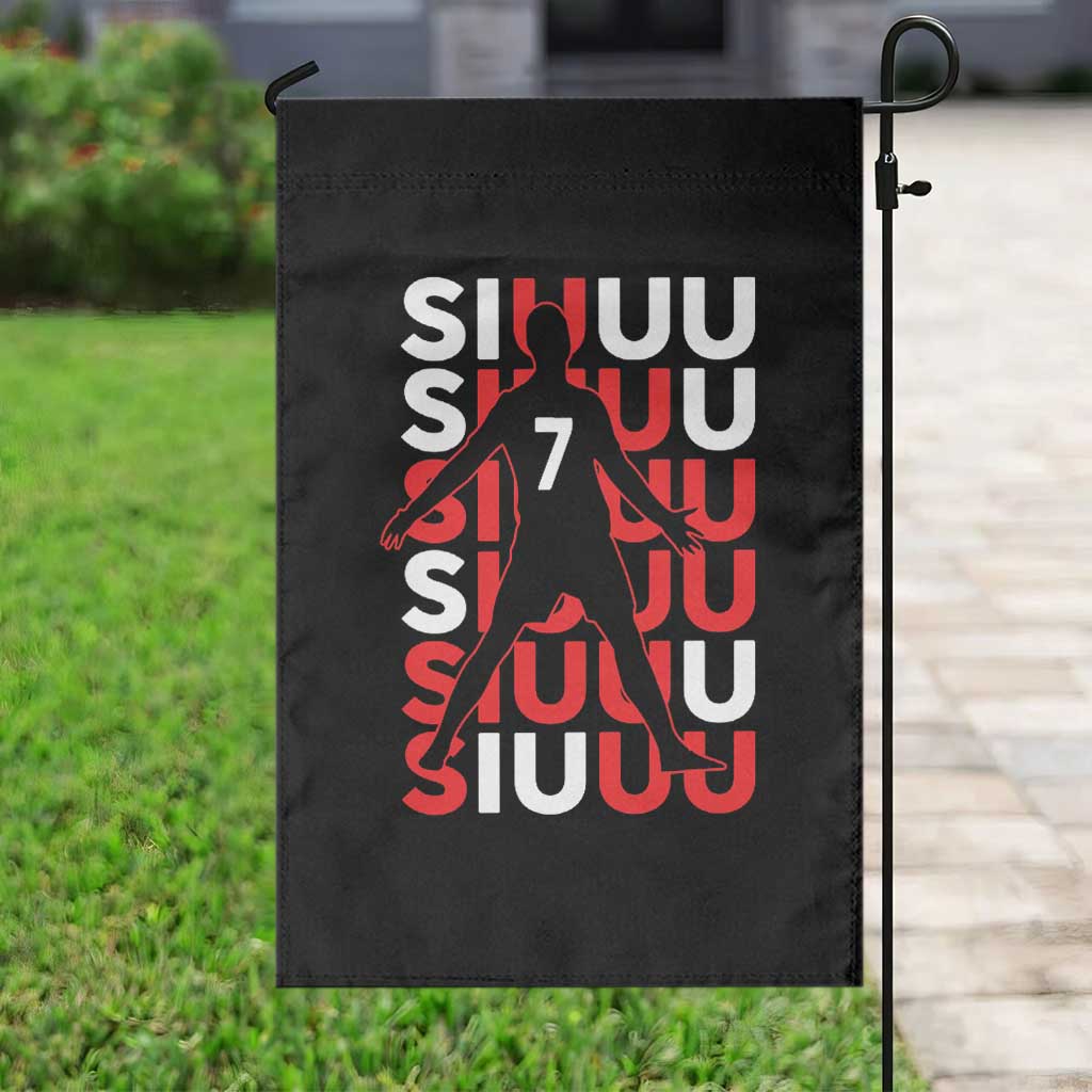 Siuuuu Celebration Number 7 Seven Soccer Fans Garden Flag TS02 Print Your Wear