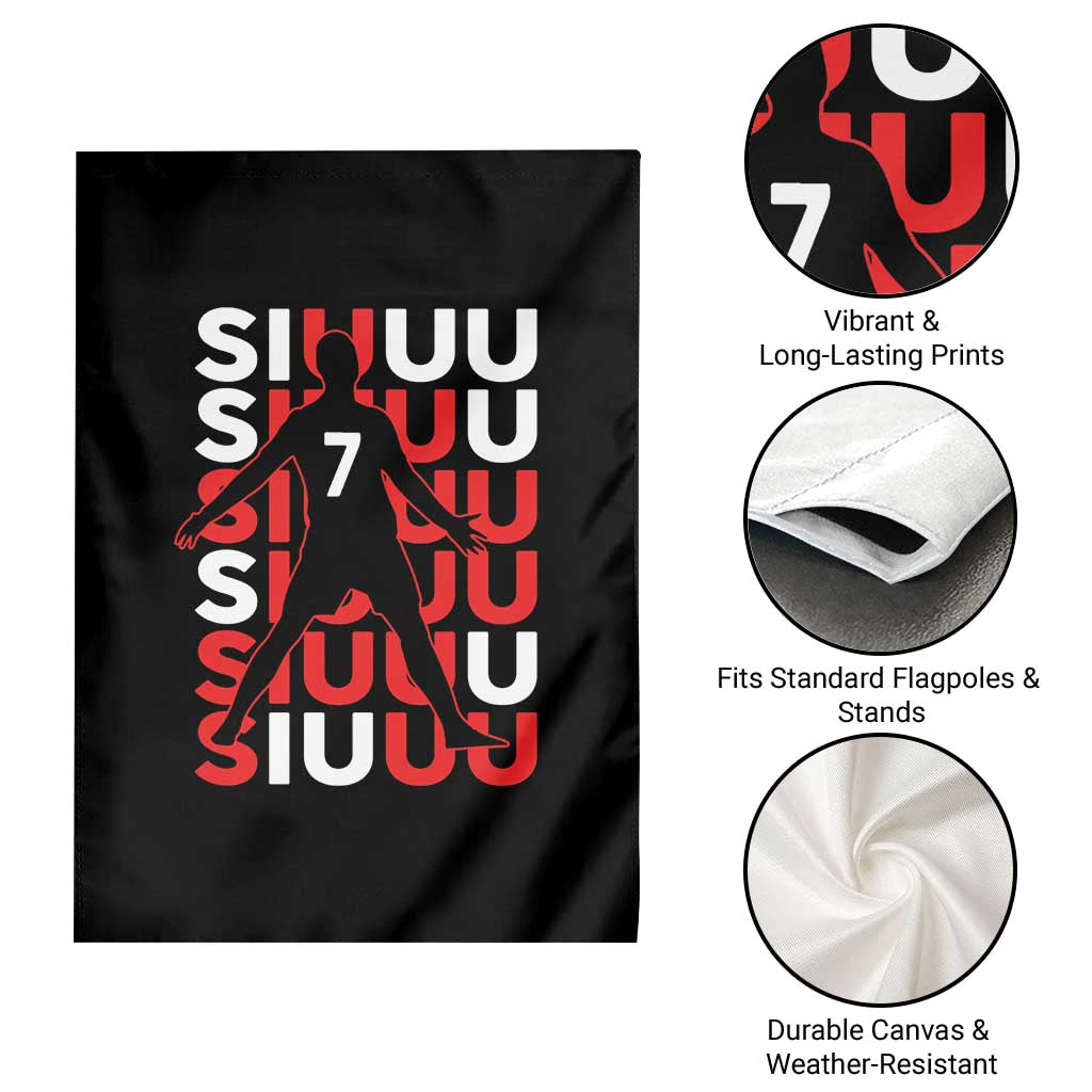 Siuuuu Celebration Number 7 Seven Soccer Fans Garden Flag TS02 Print Your Wear