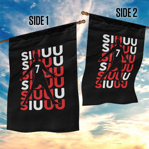 Siuuuu Celebration Number 7 Seven Soccer Fans Garden Flag TS02 Print Your Wear