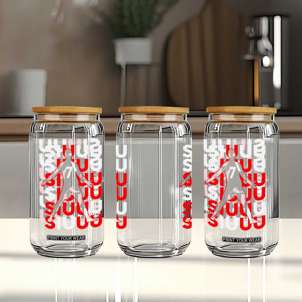 Siuuuu Celebration Number 7 Seven Soccer Fans Glass Can TS02 Print Your Wear