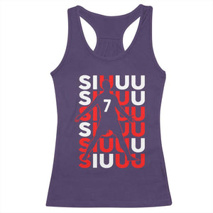 Siuuuu Celebration Number 7 Seven Soccer Fans Racerback Tank Top TS02 Purple Print Your Wear
