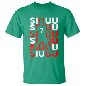 Siuuuu Celebration Number 7 Seven Soccer Fans T Shirt TS02 Irish Green Print Your Wear