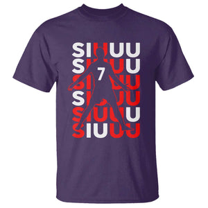 Siuuuu Celebration Number 7 Seven Soccer Fans T Shirt TS02 Purple Print Your Wear