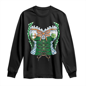 Funny St Patricks Day Long Sleeve Shirt Women Leprechaun Costume TS02 Black Print Your Wear