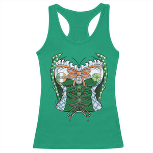 Funny St Patricks Day Racerback Tank Top Women Leprechaun Costume TS02 Irish Green Print Your Wear