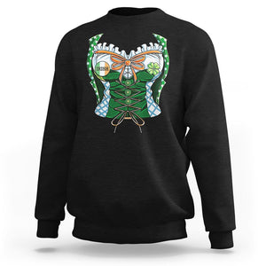 Funny St. Patricks Day Sweatshirt Women Leprechaun Costume TS02 Black Printyourwear