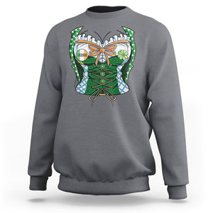 Funny St. Patricks Day Sweatshirt Women Leprechaun Costume TS02 Charcoal Printyourwear