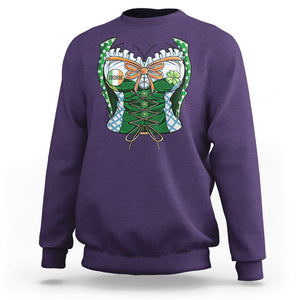 Funny St. Patricks Day Sweatshirt Women Leprechaun Costume TS02 Purple Printyourwear