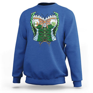 Funny St. Patricks Day Sweatshirt Women Leprechaun Costume TS02 Royal Blue Printyourwear