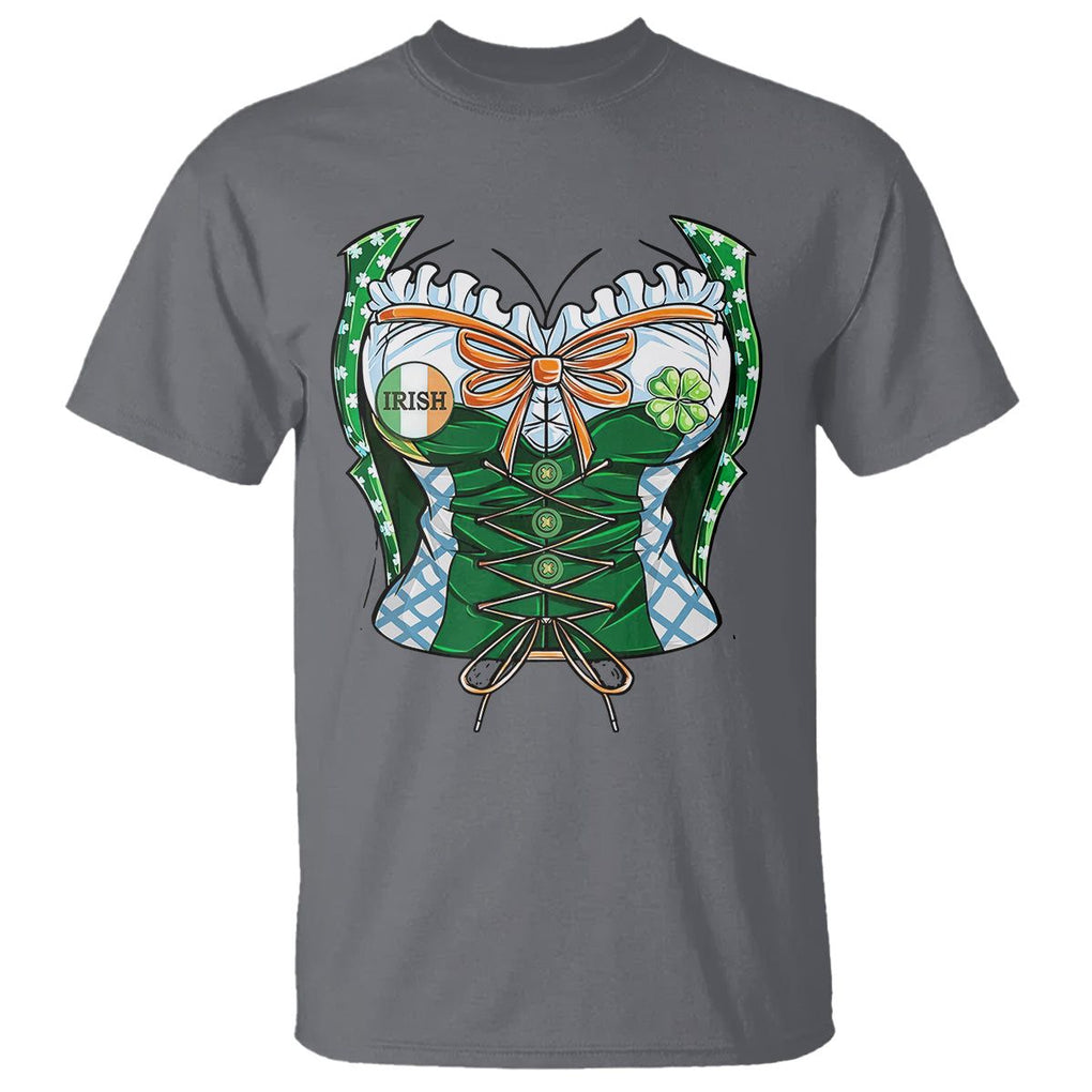 Funny St. Patricks Day T Shirt Women Leprechaun Costume TS02 Charcoal Printyourwear