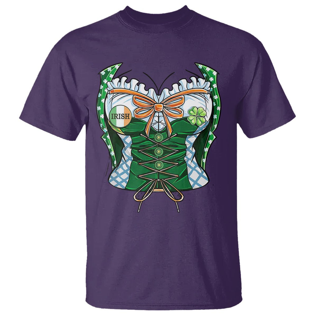 Funny St. Patricks Day T Shirt Women Leprechaun Costume TS02 Purple Printyourwear