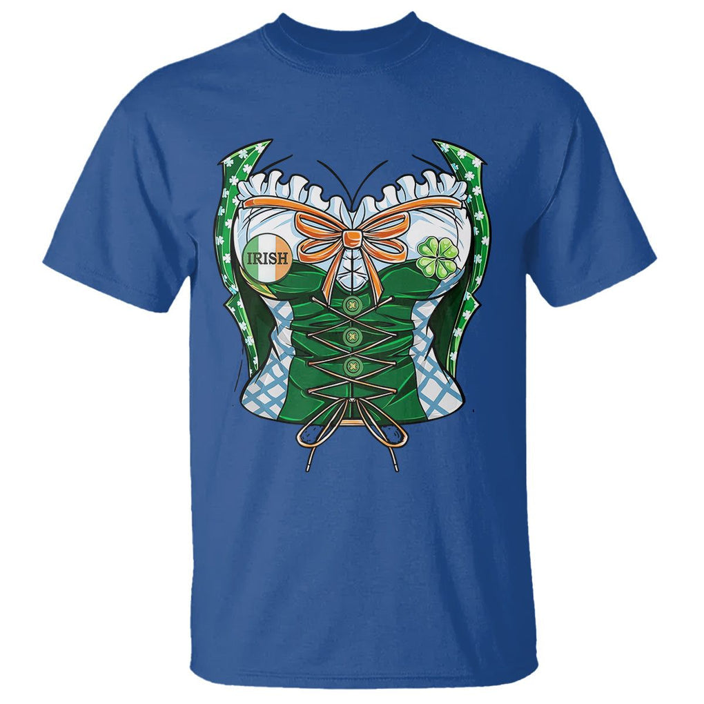Funny St. Patricks Day T Shirt Women Leprechaun Costume TS02 Royal Blue Printyourwear