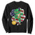 Cute St. Patricks Day Sweatshirt Dabbing Leperchaun American Flag Shamrock TS02 Black Printyourwear