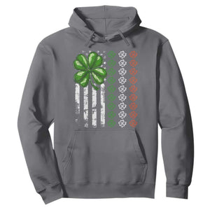 Funny St. Patricks Day Hoodie Shamrock American Flag TS02 Charcoal Printyourwear