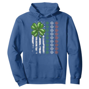 Funny St. Patricks Day Hoodie Shamrock American Flag TS02 Royal Blue Printyourwear