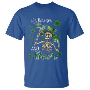 Funny St. Patricks Day Drinking T Shirt I'm Here For Titties And Beer TS02 Royal Blue Printyourwear