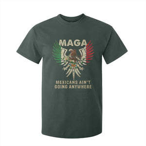 Mexicans Ain't Going Anywhere T Shirt For Kid Eagle Mexico Flag Retro Vintage TS02 Dark Forest Green Print Your Wear