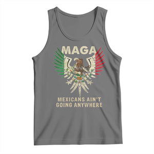 Mexicans Ain't Going Anywhere Tank Top Eagle Mexico Flag Retro Vintage TS02 Black Heather Print Your Wear