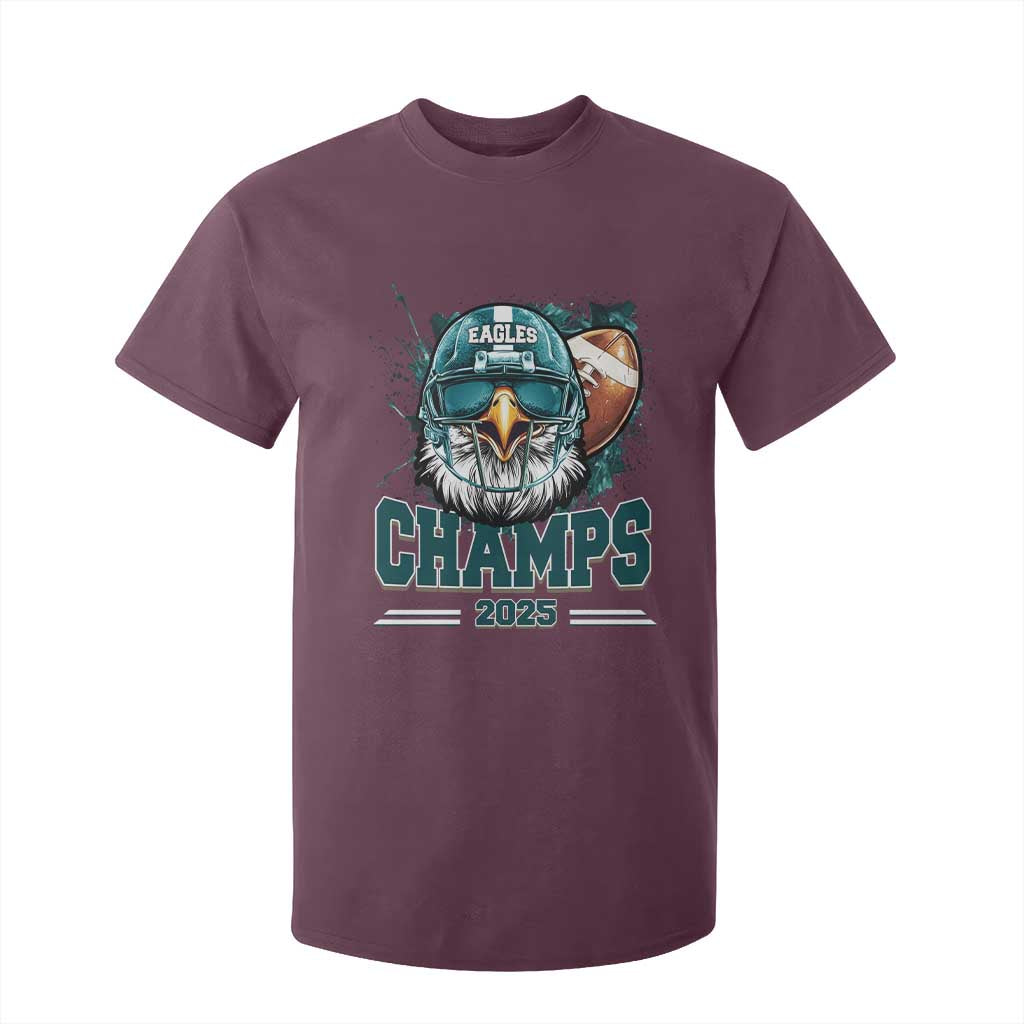 Celebrated Eagles T Shirt For Kid Championship 2025 Retro TS02 Maroon Print Your Wear