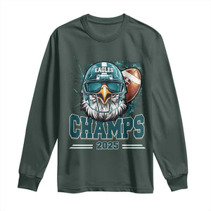 Celebrated Eagles Long Sleeve Shirt Championship 2025 Retro TS02 Dark Forest Green Print Your Wear