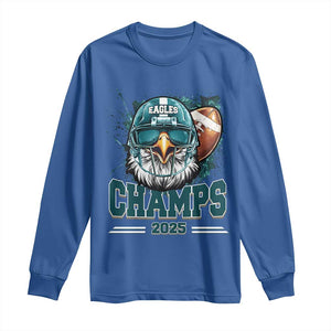 Celebrated Eagles Long Sleeve Shirt Championship 2025 Retro TS02 Royal Blue Print Your Wear