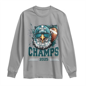 Celebrated Eagles Long Sleeve Shirt Championship 2025 Retro TS02 Sport Gray Print Your Wear