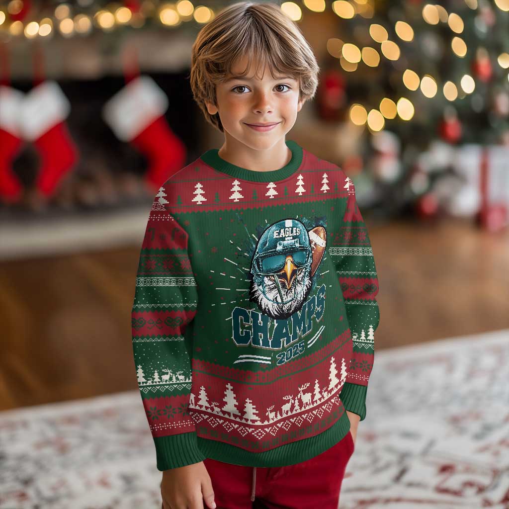 Celebrated Eagles Knit Sweatshirt Championship 2025 Retro TS02 Christmas Print Your Wear