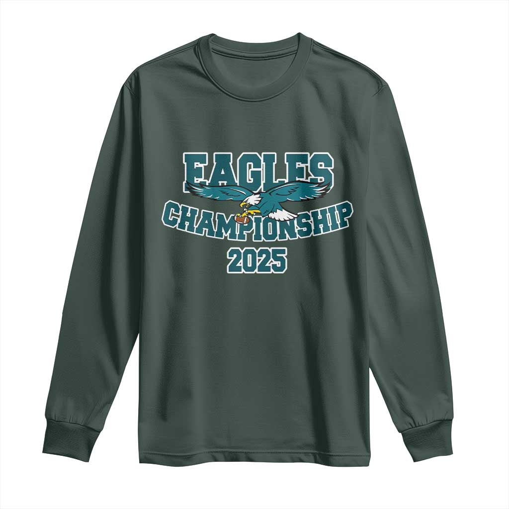 Celebrated Eagles Long Sleeve Shirt Championship 2025 TS02 Dark Forest Green Print Your Wear