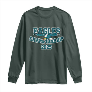 Celebrated Eagles Long Sleeve Shirt Championship 2025 TS02 Dark Forest Green Print Your Wear