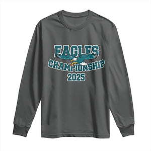 Celebrated Eagles Long Sleeve Shirt Championship 2025 TS02 Dark Heather Print Your Wear