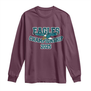 Celebrated Eagles Long Sleeve Shirt Championship 2025 TS02 Maroon Print Your Wear