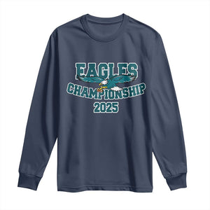 Celebrated Eagles Long Sleeve Shirt Championship 2025 TS02 Navy Print Your Wear