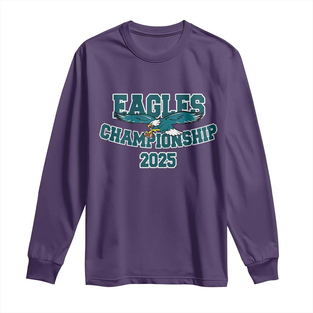Celebrated Eagles Long Sleeve Shirt Championship 2025 TS02 Purple Print Your Wear